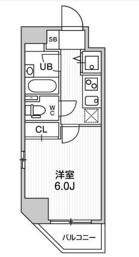 コンシェリア新橋　909号室　間取り