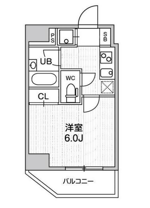 コンシェリア新橋　1304号室　間取り