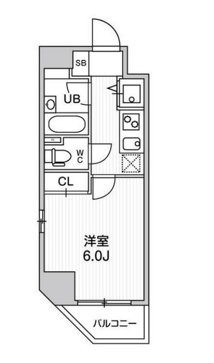 コンシェリア新橋　709号室　間取り