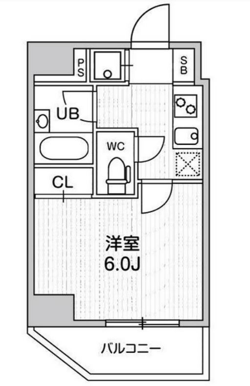 コンシェリア新橋　1404号室　間取り