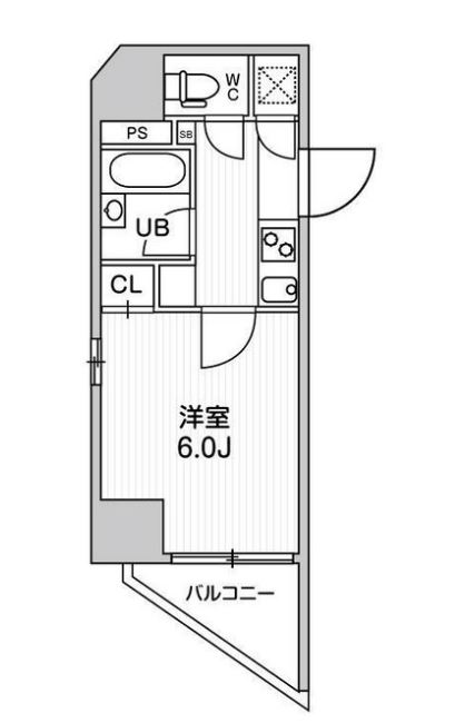 コンシェリア新橋　1505号室　間取り