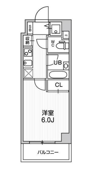 コンシェリア新橋　908号室　間取り