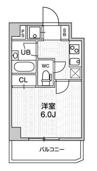 コンシェリア新橋　1402号室　間取り
