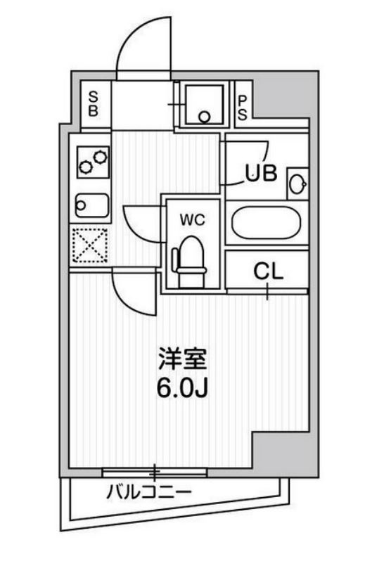 コンシェリア新橋　1401号室　間取り