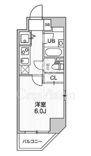 コンシェリア新橋　1206号室　間取り