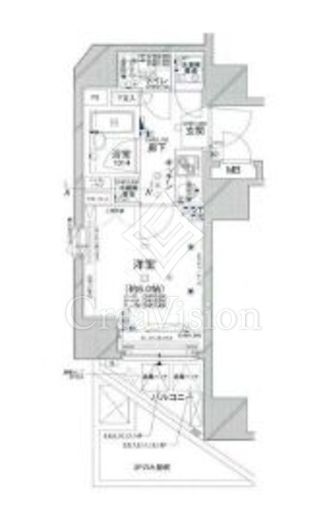 コンシェリア新橋　1205号室　間取り