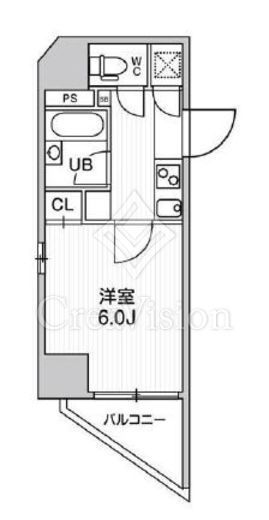 コンシェリア新橋　1205号室　間取り