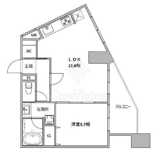 ハイライフ恵比寿　602号室　間取り