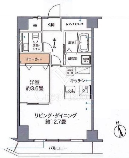 ヒルズ代官山　1002号室　間取り