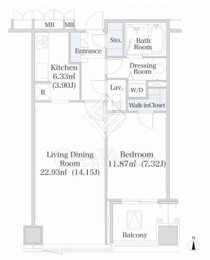 大井町ハイツ　901号室　間取り