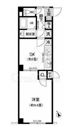 プレール代々木公園　105号室　間取り