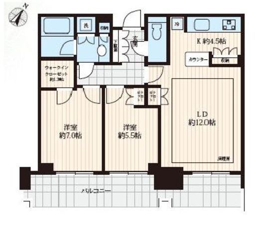 パークコート六本木ヒルトップ　1409号室　間取り