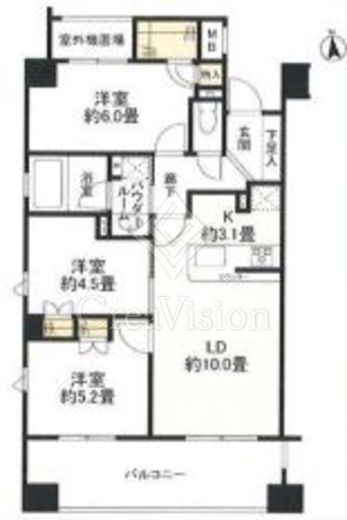 プレジール新宿大久保　2F1号室　間取り