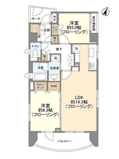 クレッセント麻布ビュータワー　301号室　間取り