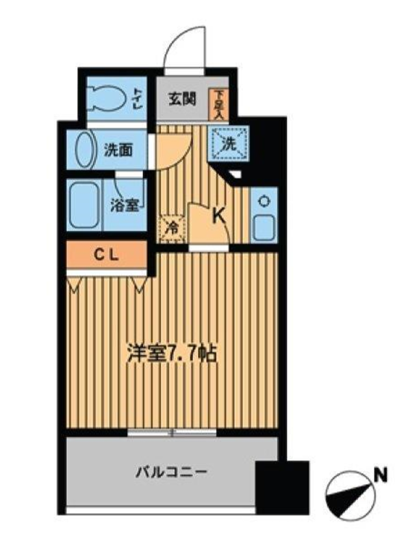 プライムアーバン門前仲町　806号室　間取り