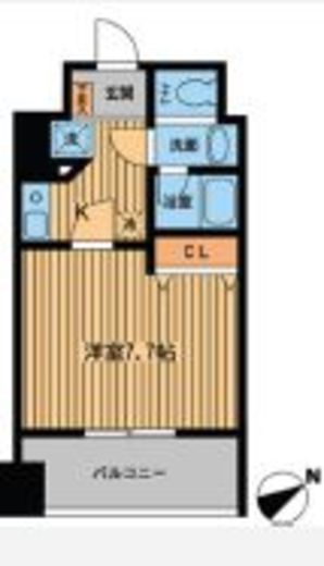 プライムアーバン門前仲町　202号室　間取り