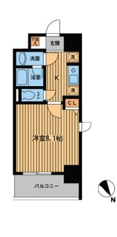 プライムアーバン門前仲町　902号室　間取り