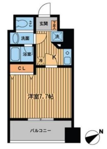 プライムアーバン門前仲町　906号室　間取り