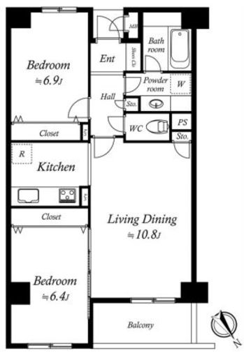 カスタリア目黒　302号室　間取り