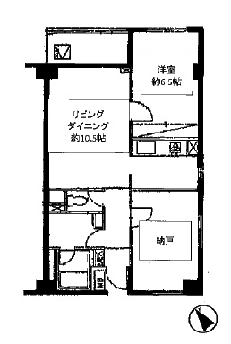 カスタリア目黒　502号室　間取り