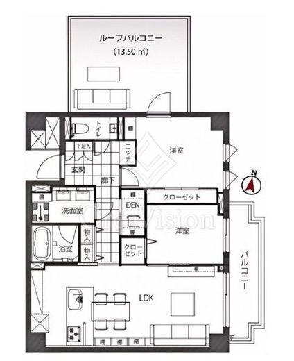 パークハウス神宮前　501号室　間取り