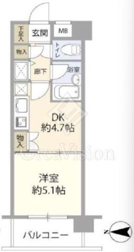 シティスクエア恵比寿　605号室　間取り