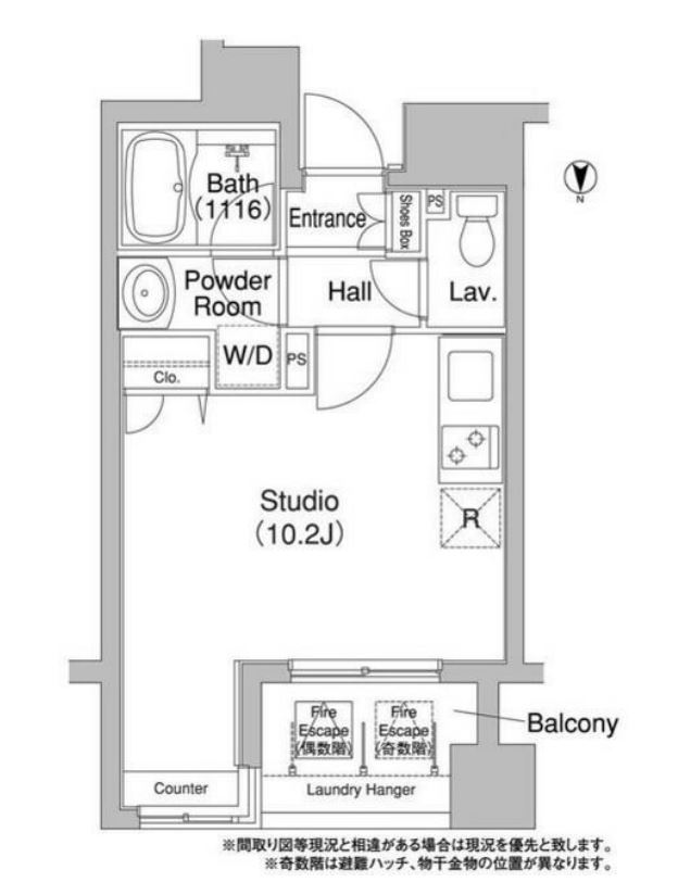 コンフォリア銀座EAST　407号室　間取り