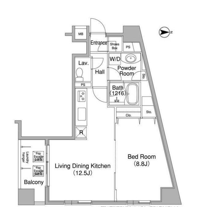 コンフォリア銀座EAST　207号室　間取り