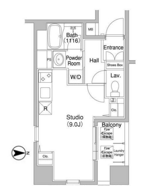 コンフォリア銀座EAST　611号室　間取り
