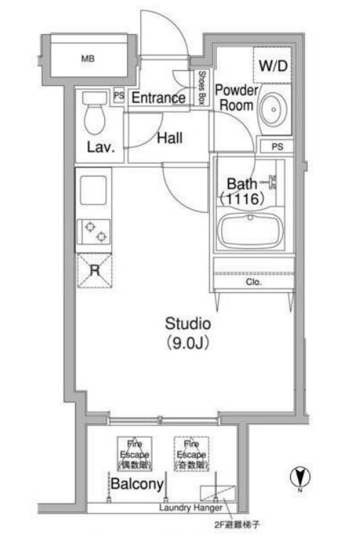 コンフォリア銀座EAST　403号室　間取り