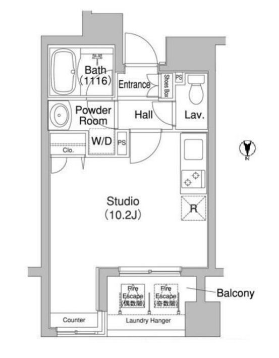 コンフォリア銀座EAST　607号室　間取り