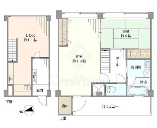 代官山コーポラス　1-402号室　間取り