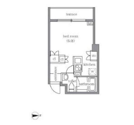 ガーデン代々木八幡　104号室　間取り
