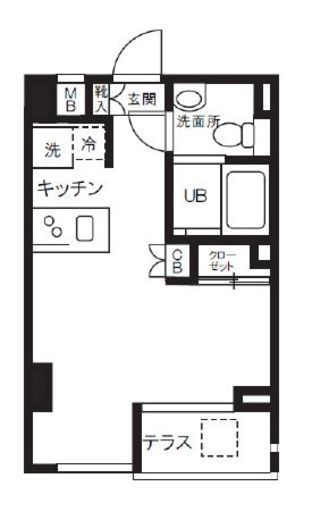 ガーデン代々木八幡　107号室　間取り