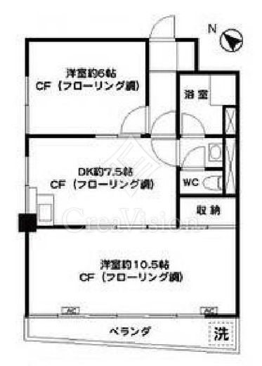 第18宮庭マンション　3F1号室　間取り