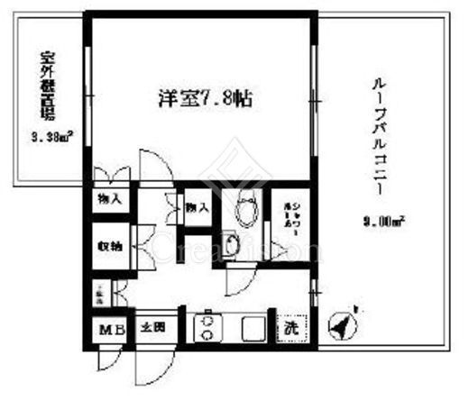 南平台サニーハイツ　406号室　間取り