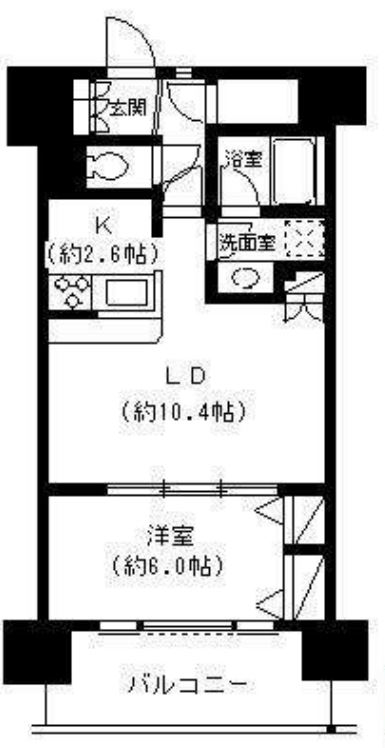 パークキューブ東品川　613号室　間取り
