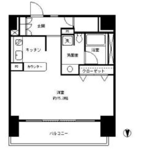 パークキューブ東品川　301号室　間取り
