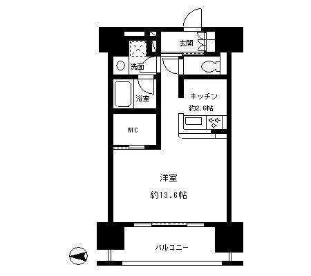 パークキューブ東品川　619号室　間取り