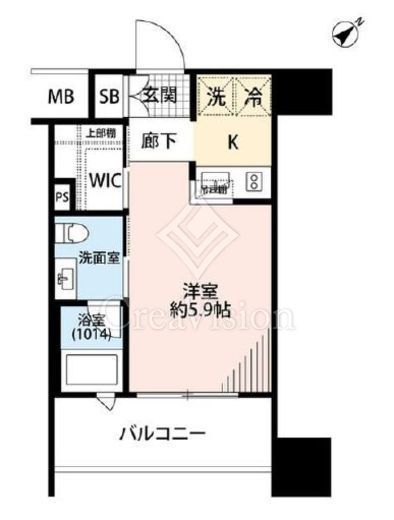 ベルファース水天宮前　305号室　間取り
