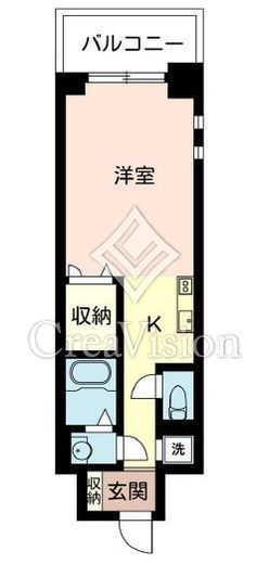 スカイコート神田弐番館　505号室　間取り