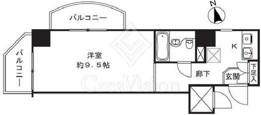ダイアパレス東神田　901号室　間取り