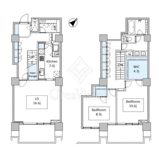 六本木ファーストプラザ　1925号室　間取り