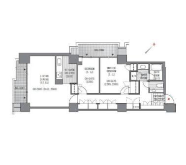 六本木ファーストプラザ　921号室　間取り