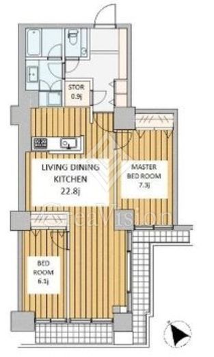 六本木ファーストプラザ　1222号室　間取り