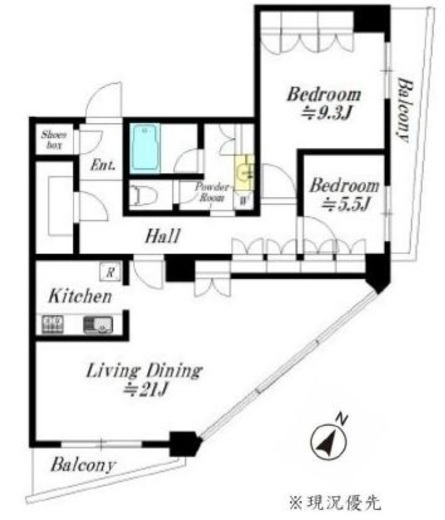 アトラスタワー六本木　1103号室　間取り
