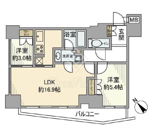 アトラスタワー六本木　501号室　間取り