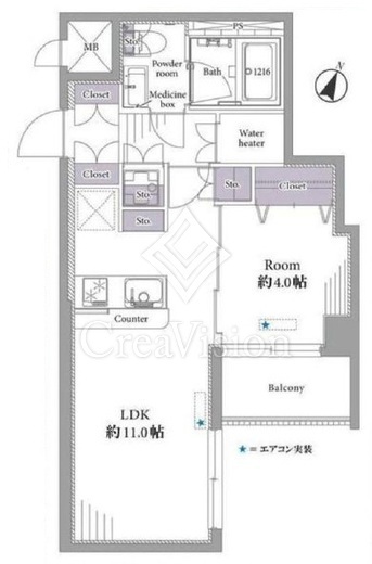 ライオンズマンション一番町　407号室　間取り