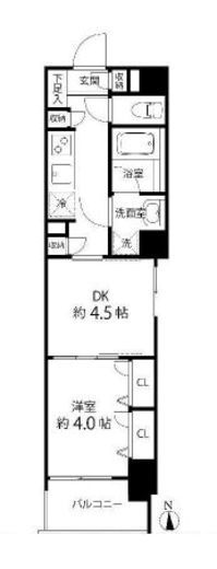 Duo Stage白金高輪　305号室　間取り