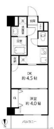 デュオステージ白金高輪　502号室　間取り